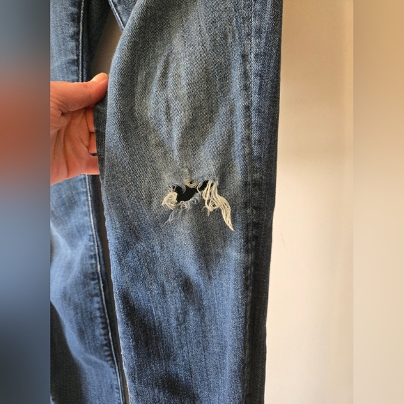 MOTHER " The Looker"  Blue Distressed Denim Jeans. Size 28 - Picture 3 of 15